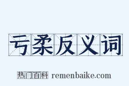 亏柔反义词是什么意思的图片